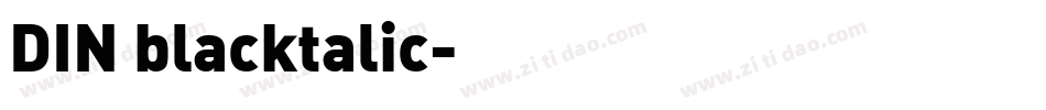 DIN blacktalic字体转换